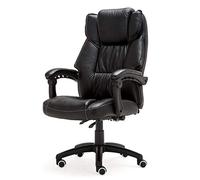 P9IDEDFH Executive Office Chair Cowhide Ergonomic with Arms Computer Desk Chair Swivel Reclining Boss Chair High Back Pc Chair