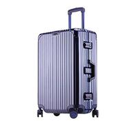 P9IDEDFH Luggage Suitcase Large Capacity Trolley Case Bright Color Aluminum e Wear-Resistant Universal Wheel Use for Men and Women,Gold,20" (Blue 24)