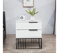P9IDEDFH Modern Metal e Wood Rectangle Side Accent Living Room Storage Shelf End Table (colore: B)