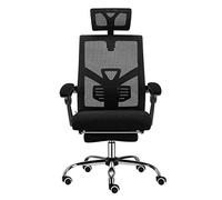 P9IDEDFH Office Chair-Ergonomic Office Desk Chair Adjustable Mesh Swivel Home Task Chairs with Padded Seat and Armrest (Colore: Black)
