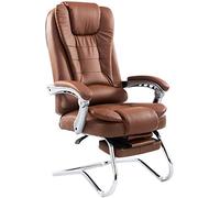 P9IDEDFH PU Leather Office Chair Gaming Chair with Footrest Arms Computer Chair Executive Reclining Chair Home Office Chair for Adults(Colore:Beige)
