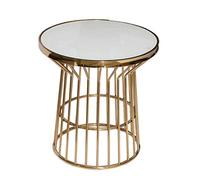 P9IDEDFH Tavolino da caffè piccolo, tavolo da pranzo per esterni, tavolo rotondo da bistrot in vetro temperato con foro per ombrellone, mobili per banchetti esterni (colore: unico) (monocolore)