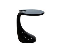 P9IDEDFH Tavolino rotondo per divano, zona salotto, diverse camere da letto, comodino, finestra a golfo, balcone, tavolino piccolo (colore: bianco-dinosauro scarabocchio4) (D)