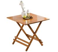 P9IDEDFH Tavolo pieghevole Tavolo da giardino Tavolo da pranzo Tavolo da pranzo Portatile in Legno Massello Piccolo Appartamento Tavolo Quadrato Minimalista Casa Tempo Libero (Dimensioni: 60 * 60 * 76