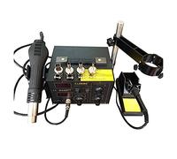 P9IDEDFH Welding Accessories 852D++ Rework Solder Station Hot Air Heat Gun Soldering Iron 2 in 1 220 V / 110 V Soldering Desoldering Welding Repair with Gifts (Color : Set-5)