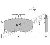 PA 592AF PASTIGLIE FRENO ANTERIORE MITSUBISHI CARISMA (DA) 1.6i 16V 1.9D