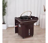 PA-DABAOO Attrezzatura Spa Per La Testa Giapponese Con Serbatoio Dell'acqua Da 60 Litri, Bacino Di Shampoo in Circolazione Dell'acqua Della Spa Della Testa Della Testa Termostatica,Marrone
