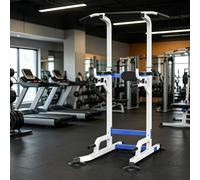 PA-DABAOO Barra Per Trazioni Power Tower Per Interni,Attrezzatura Multifunzione Per L'allenamento Della Forza Domestica,Stazione Per Dip Ad Altezza Regolabile Con Telaio in Acciaio,Blu