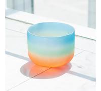 PA-DABAOO Ciotola Cantante in Cristallo Glassato Arcobaleno, Ciotola Di Canto Di Cristallo Di Quarzo, E Nota Plesso Solare Chakra Crystal Crystal Per Meditazione,10inch style b