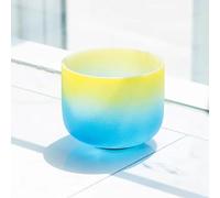 PA-DABAOO Ciotola Cantante in Cristallo Glassato Arcobaleno, Ciotola Di Canto Di Cristallo Di Quarzo, E Nota Plesso Solare Chakra Crystal Crystal Per Meditazione,8inch style d