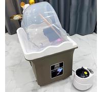 PA-DABAOO Ciotola Per Shampoo Da Salone Spa Giapponese Per La Testa, Attrezzatura Per Spa Giapponese Per La Testa, Attrezzatura Per Spa Per La Testa Con Funzione Di Fumigazione,Grigio
