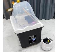 PA-DABAOO Ciotola Per Shampoo Da Salone Spa Giapponese Per La Testa, Attrezzatura Per Spa Giapponese Per La Testa, Attrezzatura Per Spa Per La Testa Con Funzione Di Fumigazione,Nero
