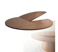 PA-DABAOO Piano per Tavolo Rotondo Resistente, Prolunga per Tavolo Pieghevole Grande Quattro Volte, Solo Piani in Legno Massello Senza Gambe, Tavolo Portatile Multiuso Salvaspazio,1.6m