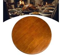 PA-DABAOO Piatto Girevole Lazy Susan Da 35 Pollici, Vassoio Da Portata Rotondo in Legno Massello, Piatto Da Portata Girevole Per Tavolo Da Pranzo Da Cucina,F