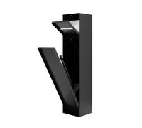 PA-DABAOO Porta Scatola per Fazzoletti da Incasso in Acciaio Inossidabile, Armadietto per Scopino da Bagno con Porta Carta Igienica, Armadio Nascosto in Acciaio Inossidabile 304,Nero