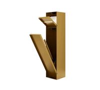 PA-DABAOO Porta Scatola per Fazzoletti da Incasso in Acciaio Inossidabile, Armadietto per Scopino da Bagno con Porta Carta Igienica, Armadio Nascosto in Acciaio Inossidabile 304,d'oro