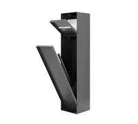 PA-DABAOO Porta Scatola per Fazzoletti da Incasso in Acciaio Inossidabile, Armadietto per Scopino da Bagno con Porta Carta Igienica, Armadio Nascosto in Acciaio Inossidabile 304,Grigio