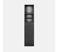 PA-DABAOO Portarotolo Da Parete Incassato, Nicchia Per Bagno in Acciaio Inox, Portarotolo Da Parete, Con Dispenser E Contenitore, Per Ristrutturazione Del Bagno,Gray 80cm