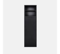 PA-DABAOO Portarotolo Da Parete Incassato, Nicchia Per Bagno in Acciaio Inox, Portarotolo Da Parete, Con Dispenser E Contenitore, Per Ristrutturazione Del Bagno,Black 60cm
