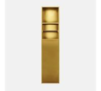 PA-DABAOO Portarotolo Da Parete Incassato, Nicchia Per Bagno in Acciaio Inox, Portarotolo Da Parete, Con Dispenser E Contenitore, Per Ristrutturazione Del Bagno,Gold 80cm