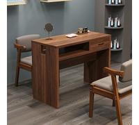 PA-DABAOO Scrivania Per Estetista Unghie Retrò, Tavolo Per Manicure in Legno Con Cassetto E Ripiano Aperto, Postazione Di Lavoro Per Estetista Unghie, Tavolo Per Salone Di Trucco Unghie,100cm
