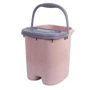 PA-DABAOO Secchio Per Bagno in Plastica, Bagno Grande Piede, Vasca Da Bagno Spa, Secchio Per Bagni, Secchio Di Plastica Multifunzionale Con Manico, Adatto Per La Pedicure Della Spa Home,Rosa