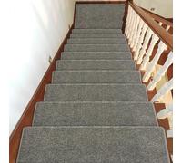 PA-DABAOO Tappetini Per Gradini in Legno Per Interni, 6 Pezzi, 25,4 X 78,7 Cm, Tappetini Per Gradini in Tinta Unita Senza Colla, Scale Lavabili E Spessi Per Bambini,6pc gray