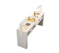 PA-DABAOO Tavolo Per Manicure Con Lampada Per Unghie, Tavolo Per Unghie Per Salone Di Bellezza Con Raccoglitore Di Polvere Per Unghie, Postazione Di Lavoro Professionale Per Unghie,140cm