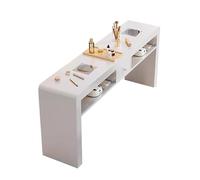 PA-DABAOO Tavolo Per Manicure E Unghie, Moderno Mobiletto Con Cassetti Per Scrivania Per Estetista, Con Raccoglitore Per Polvere Per Unghie, Postazione Di Lavoro Per Salone Di Bellezza,140cm