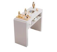 PA-DABAOO Tavolo Per Manicure E Unghie, Moderno Mobiletto Con Cassetti Per Scrivania Per Estetista, Con Raccoglitore Per Polvere Per Unghie, Postazione Di Lavoro Per Salone Di Bellezza,100cm