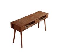 PA-DABAOO Tavolo Per Manicure in Legno, Scrivania Per Unghie Con Cassetti Multi-Scomparto, Grande Postazione Per Unghie, Postazione Per Nail Art Doppia in Stile Retrò,140cm