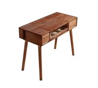 PA-DABAOO Tavolo Per Manicure in Legno, Scrivania Per Unghie Con Cassetti Multi-Scomparto, Grande Postazione Per Unghie, Postazione Per Nail Art Doppia in Stile Retrò,120cm