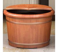 PA-DABAOO Vasca Da Bagno in Legno Con Coperchio, Vasca in Legno in Legno Massiccio, Bagno, Bacino Di Pedicamento, Bacino Di Legno Multifunzionale, Adatto Per Il Lavaggio Della Famiglia,25cm
