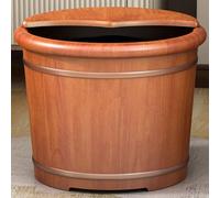 PA-DABAOO Vasca Da Bagno in Legno Con Coperchio, Vasca in Legno in Legno Massiccio, Bagno, Bacino Di Pedicamento, Bacino Di Legno Multifunzionale, Adatto Per Il Lavaggio Della Famiglia,30cm