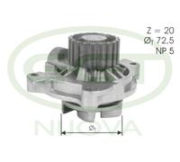PA10775 GGT Pompa acqua per AUDI