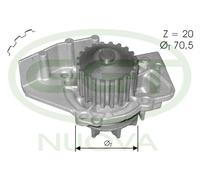 PA12049 GGT Pompa acqua per CITROËN,FIAT,LANCIA,PEUGEOT,SUZUKI,TOYOTA