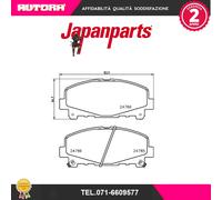 PA409AF Kit pastiglie freno a disco ant adatto a Honda Accord (MARCA-JAPANPARTS)