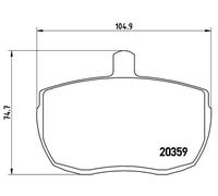 PA6001 Kit pastiglie freno, Freno a disco Brembo
