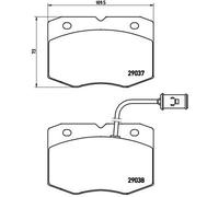 PA6014 Kit pastiglie freno, Freno a disco Brembo