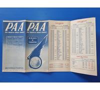 PAA PAN AMERICAN AIRWAYS TARIFFE VINTAGE 50s DEPLIANT VIAGGIO BROCHURE INFO