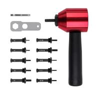 Paaruter Convertitore per dadi per rivetti metrico/pollici, strumento di rivettatura, kit adattatore per dado per trapano elettrico/chiave manuale Facile da installare Facile da usare