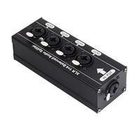 Paaruter Distributore Audio 6.5Ts Bilanciato XLR 1 in 4 out Supporta L'Espansore Splitter Audio Digitale e Analogico