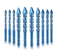 Paaruter Set di Punte Multiuso da 10 Pezzi con Punta Eccentrica A Testa Storta, Focalizzato su Cemento di Vetro, per Ceramica,