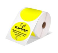 Paaruter Stampante per Etichette di Spedizione Etichetta Adesiva Etichetta Rotonda Etichetta Quadrata Design Logo Fai da Te Piccola 2X2 750 Pezzi Giallo Durevole