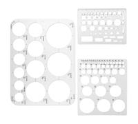 Paaruter Stencil per Disegno Circolare e Geometrico In 3 Pezzi, con Modelli Flessibili Disponibili In Sei Diverse Dimensioni.