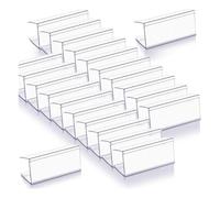 Paaruter Thotochi di Etichetta A Ripiana In Legno 100 Pezzi di Plastica Trasparente In Plastica 2,4 In L X 1 In H per Ripiani di Scaffali, Segni del Ripiano In Legno