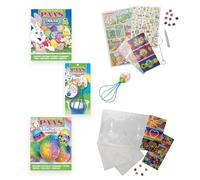 PAAS Set di decorazioni per uova di Pasqua, include 1 kit Deluxe, 1 kit di tintura per uova Tie Dye e baffi PAAS per una facile tintura delle uova, tintura per alimenti per attività pasquali in