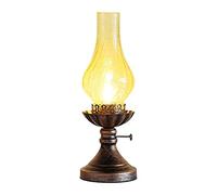 PAASHE Lanterna ad Olio Lampada a Cherosene Classica Lampada a Olio in Vetro Elettrico Cucina Camera da Letto Lampada da uragano Lampada da uragano in Ferro Antico Lanterna Decorazione da scrivania