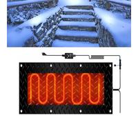 PAAWBW Tappetini Anti-Ghiaccio for Scale - Tappetino Anti-Ghiaccio e Anti-Neve Antiscivolo con Cavo di Alimentazione for marciapiedi/vialetti/Porte Invernali(40x120cmx1Pcs)