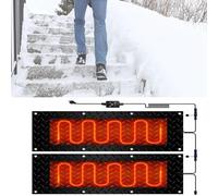 PAAWBW Tappetino Anti-Neve for camminamenti - Tappetini elettrici Antiscivolo Impermeabili for la rimozione della Neve Invernale - for ingressi/Scale/camminamenti Esterni(25.4x90cmx2Pcs)